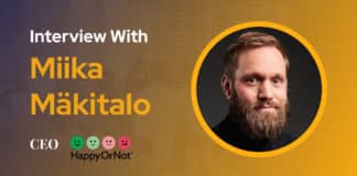 CXBUZZ interview with Miika Mäkitalo, CEO at HappyOrNot Miika Mäkitalo CEO of happy or not